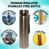 Outer Woods Insulin Cooler Bottle Case With 10 Mini Ice Gel Packs | 20+ Hrs Cooling | Large - Silver