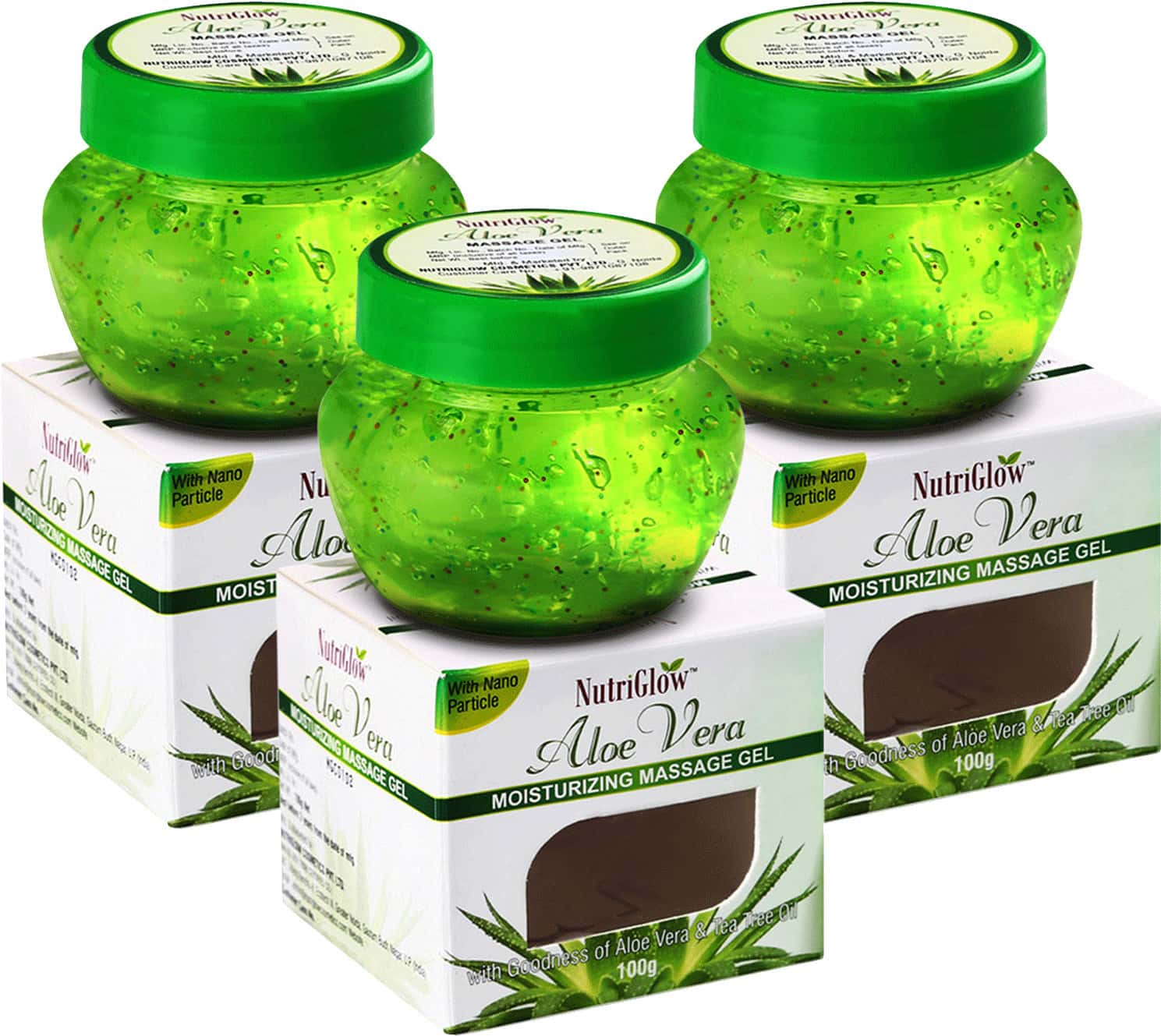 Buy NUTRIGLOW ALOE VERA MASSAGE GEL FOR ACNE/RADIANT SKIN /HYDRATING GEL/SKIN MOISTURIZER/PACK