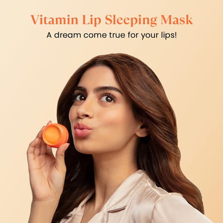 The Face Shop Vitamin C Lip Sleeping Mask - Lightening Korean Balm | Dark Dry Pigmented Lips - 14g