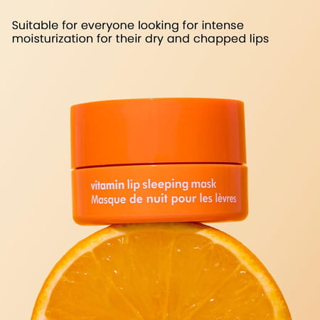 The Face Shop Vitamin C Lip Sleeping Mask - Lightening Korean Balm | Dark Dry Pigmented Lips - 14g