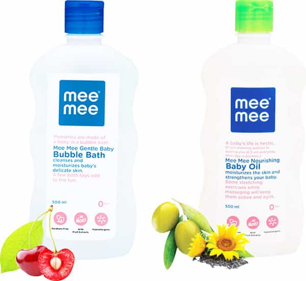 Mee Mee Gentle Baby Bubble Bath And Baby Oil With Fruit Extracts (500 Ml)