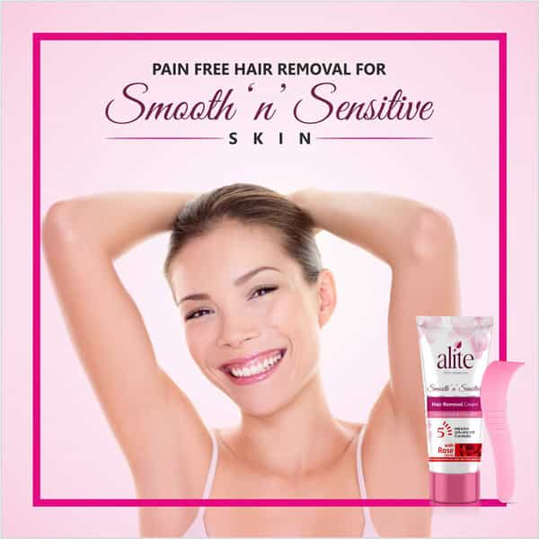 Alite Hair Removal Cream With Rose Water 60 Gm