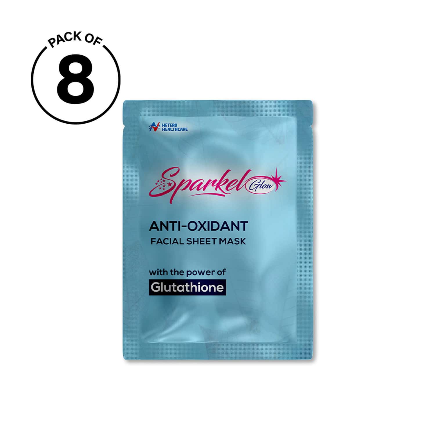 Sparkel Glow - Anti Oxidant Face Sheet Mask - Pack Of 8