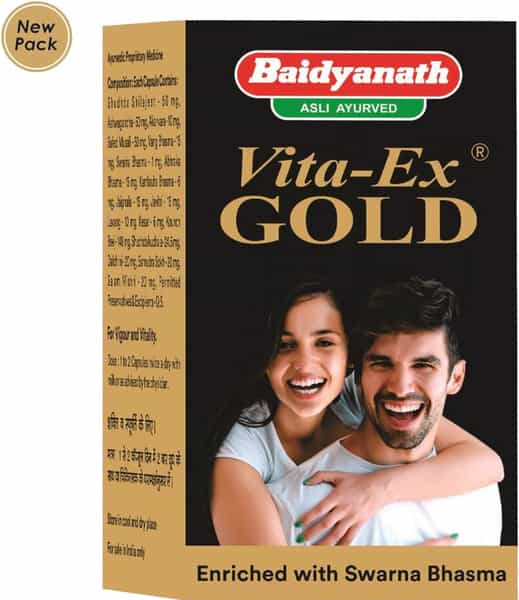 Baidyanath Asli Ayurved Vita Ex Gold - Strength & Stamina For Men - 20 Capsules