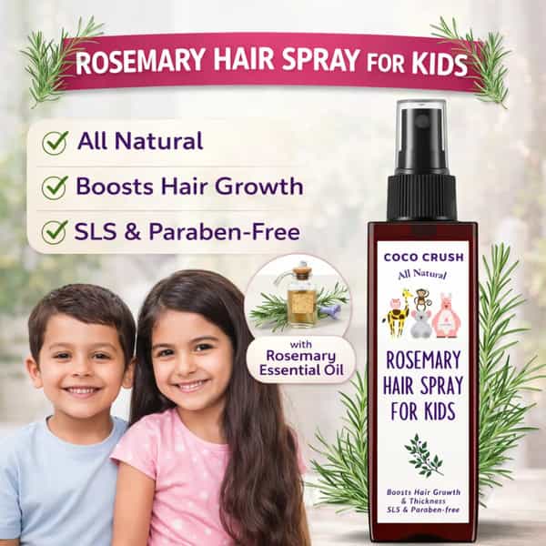 Coco Crush Rosemary & Lavender Hair Growth Spray For Kids | No Chemicals | Scalp Nourishment - 50Ml