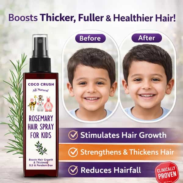Coco Crush Rosemary & Lavender Hair Growth Spray For Kids | No Chemicals | Scalp Nourishment - 50Ml
