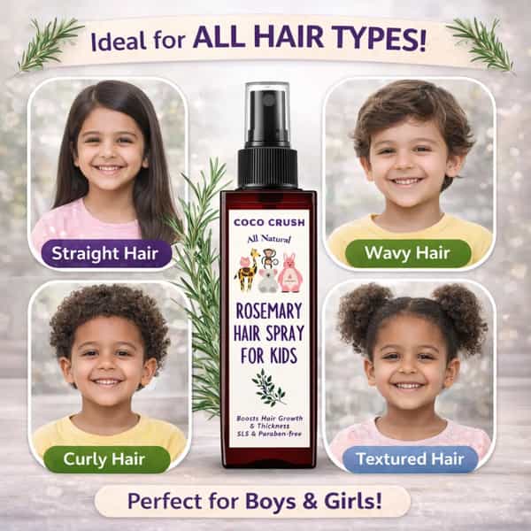 Coco Crush Rosemary & Lavender Hair Growth Spray For Kids | No Chemicals | Scalp Nourishment - 50Ml