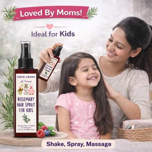 Coco Crush Rosemary & Lavender Hair Growth Spray For Kids | No Chemicals | Scalp Nourishment - 50Ml
