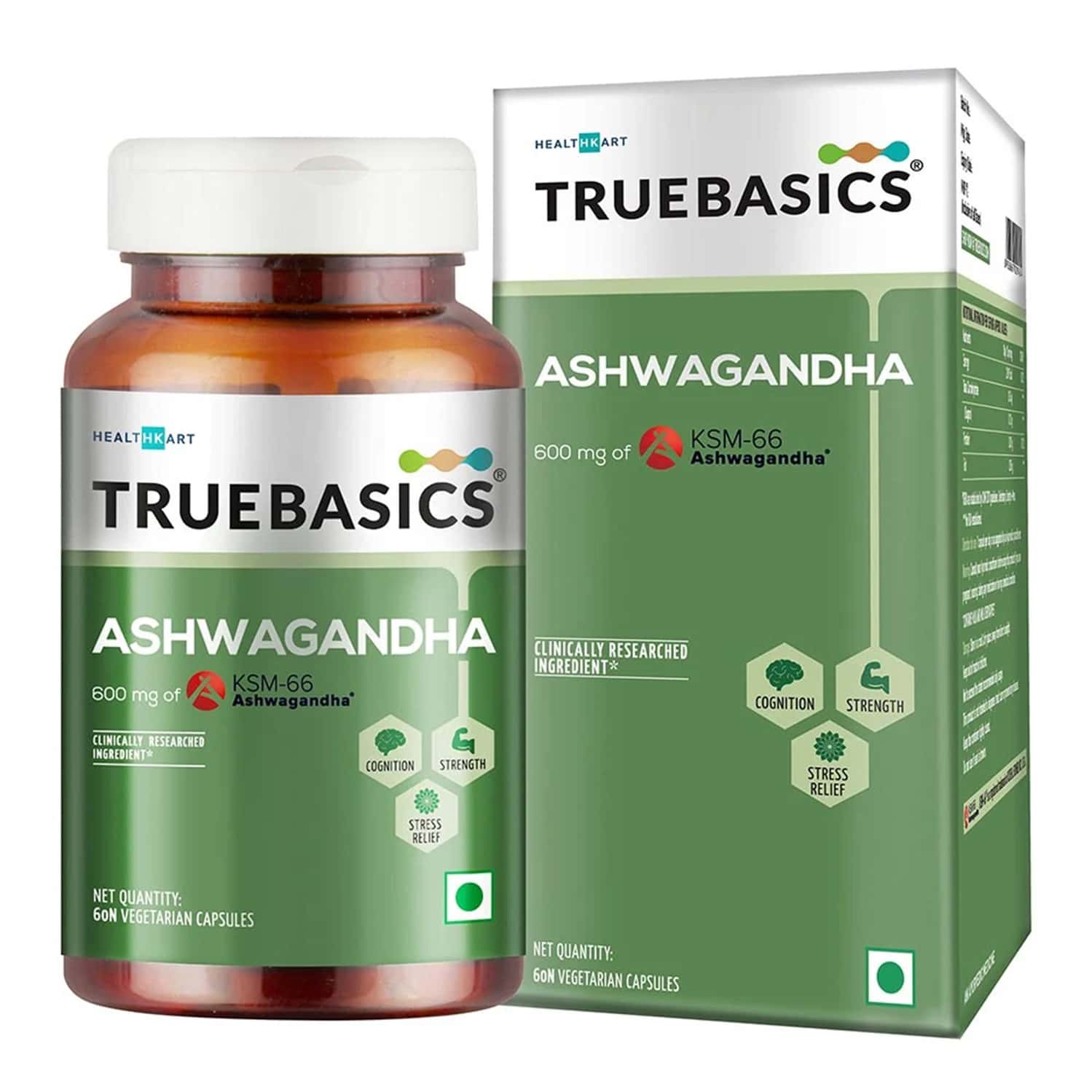 Buy TRUEBASICS FISH OIL + ASHWAGANDHA, 60 CAPSULE(S)/PACK Online & Get