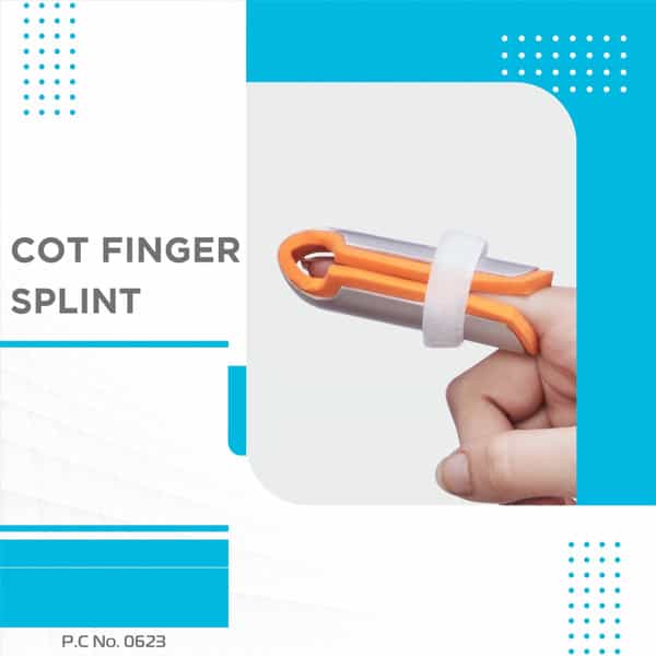 Vissco Cot Finger Splint |Finger Immobilizer With Adjustable Strap For Firm &Better Support(Orange)