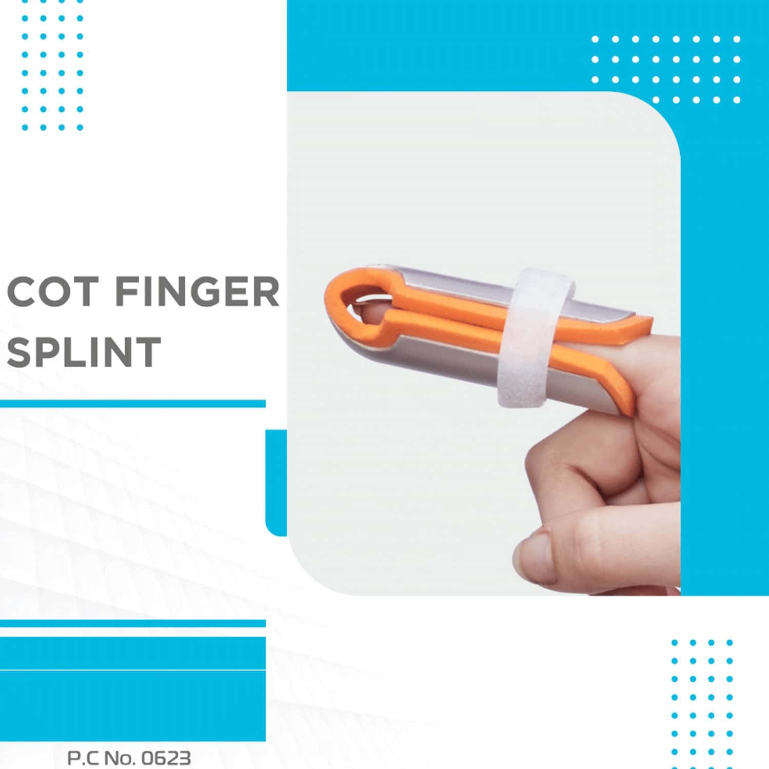 Buy VISSCO COT FINGER SPLINT FINGER IMMOBILIZER WITH ADJUSTABLE STRAP