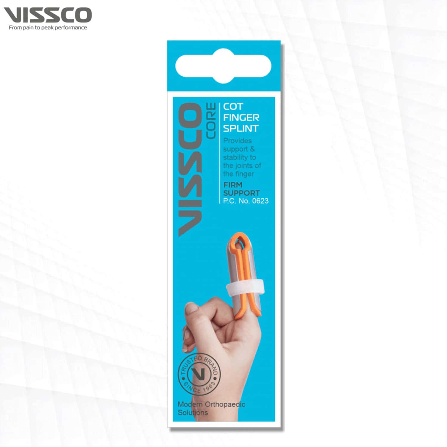 Buy VISSCO COT FINGER SPLINT FINGER IMMOBILIZER WITH ADJUSTABLE STRAP
