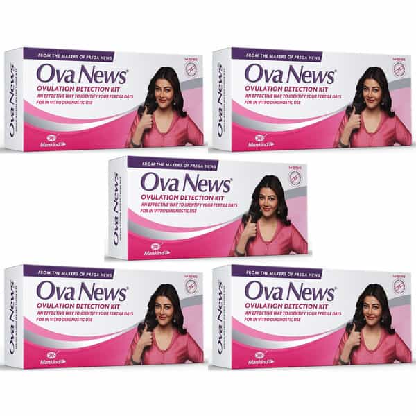 Ova News - Ovulation Detection Kit From Prega News | Identifies 5 Most Fertile Daysin 5 Mins- 5N