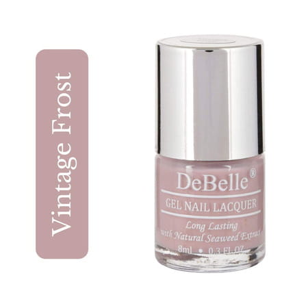 Debelle Combo Of Nail Polish Vintage Frost (8ml) & Lime Lush Nail Polish Remover Wipes (30 Pads)