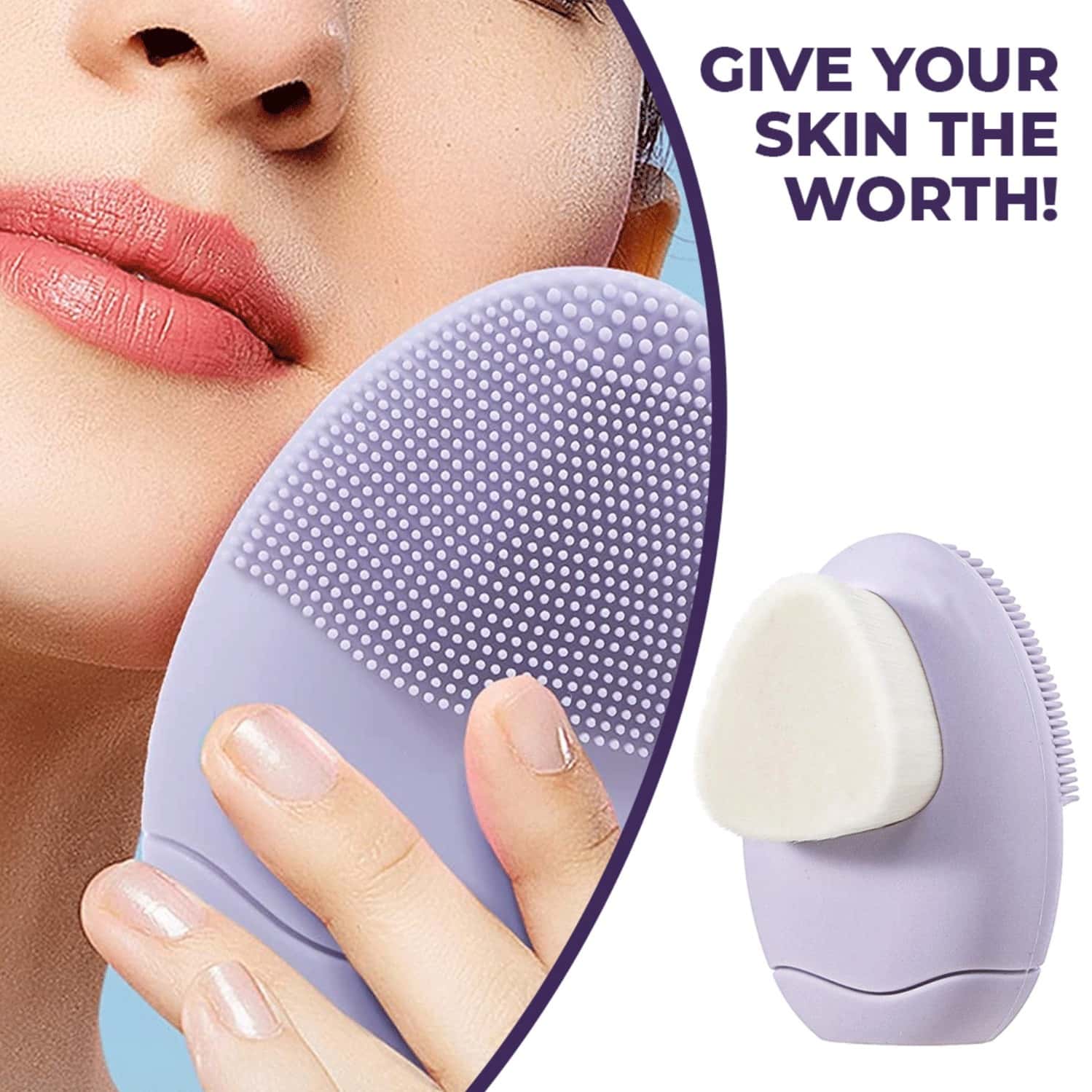 Buy SANFE SELFLY FACE CLEANSING BRUSH MANUAL FACIAL CLEANSING 1PCS DOUBLE SIDE Online & Get Upto