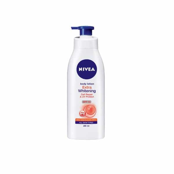Nivea Set Of Extra Whitening Cell Repair Body Lotion & Soft Vitamin E Light Moisturiser
