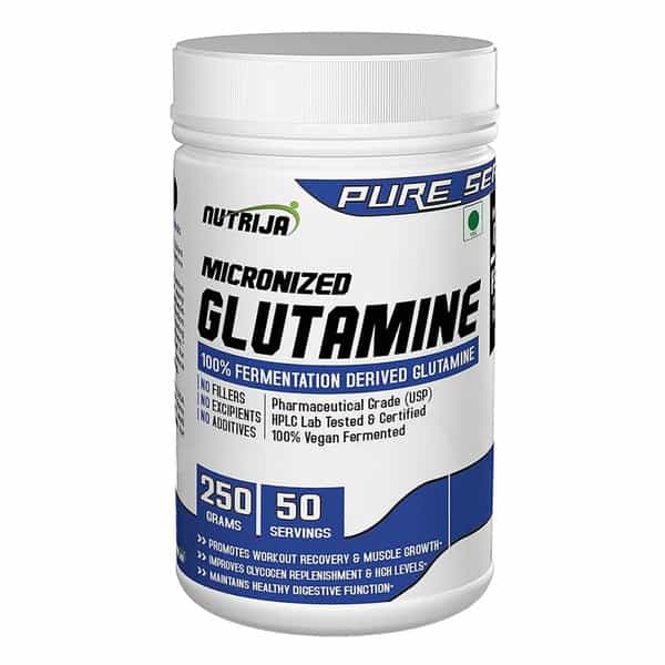 Nutrija Pure L-Glutamine Powder | Amino Acid Supplement | 5G Per Serving (1Kg | 250X4)