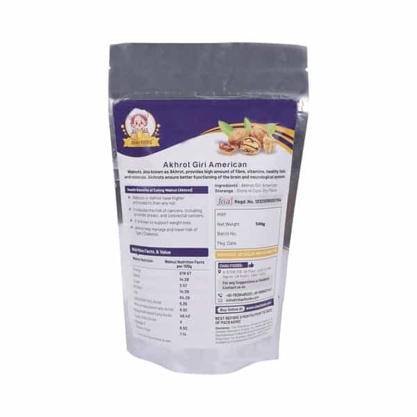 Chau Foods Walnut (Akhrot Sabut) (500Gm)
