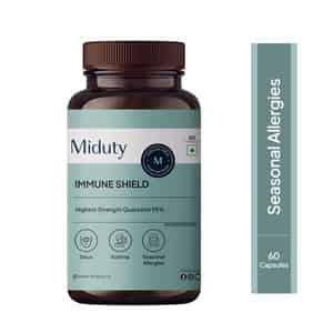 Miduty Immune Shield - Vit C - Zinc - Quercetin - Immunity Booster - Antioxidant - 60 Capsules