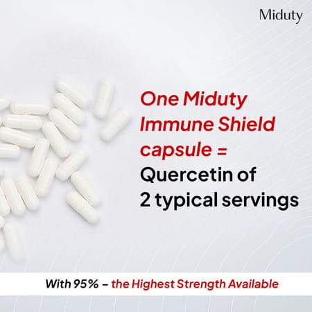 Miduty Immune Shield - Vit C - Zinc - Quercetin - Immunity Booster - Antioxidant - 60 Capsules