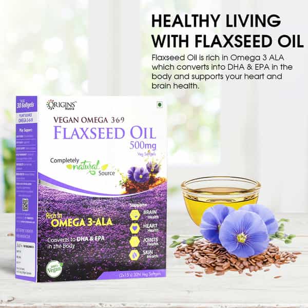 Origins Nutra Vegan Omega 3-6-9 Flaxseed Oil (30 Softgels)