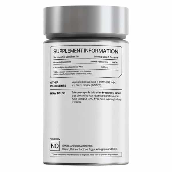 Decode Age Ca Akg Supplement | Calcium Alpha Ketoglutarate | 500Mg | 30 Capsules | Veg