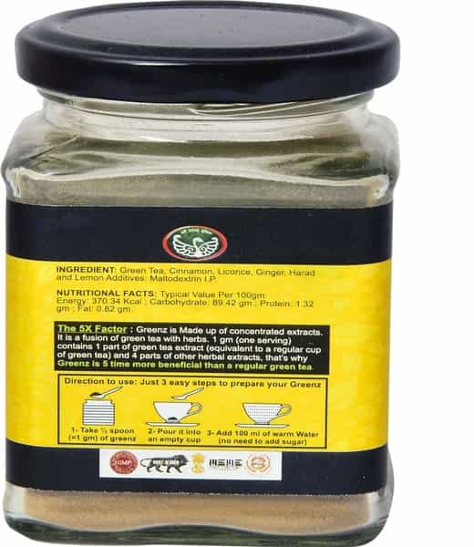 Smw's Greenz Cinnamon Slimming Green Tea With Lemon Extract 60 Servings
