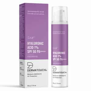 Dermatouch Hyaluronic Sunscreen Hydrating Ultra Light Aqua Gel With Spf 50 Pa++++| For Oily Skin|50g