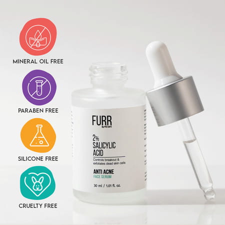Furr By Pee Safe 2% Salicylic Face Serum For Acne Marks & Blemishes - 30 Ml