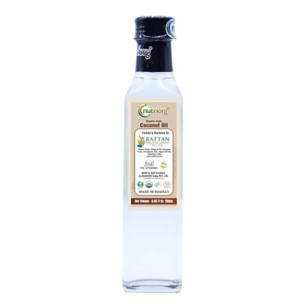 Nutriorg Certified Organic Virgin Coconut Oil 250 Ml