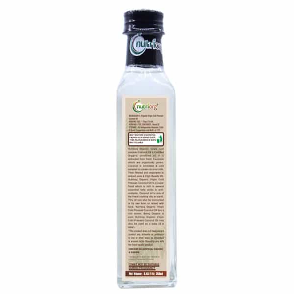 Nutriorg Certified Organic Virgin Coconut Oil 250 Ml
