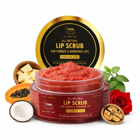 Tnw-The Natural Wash Lip Scrub For Tanned And Darkened Lips With Brown Sugar - 25 Gm