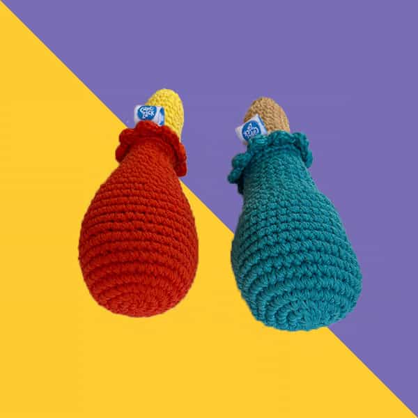 Captain Zack Crochet Chicken Drumstick Dog Toy