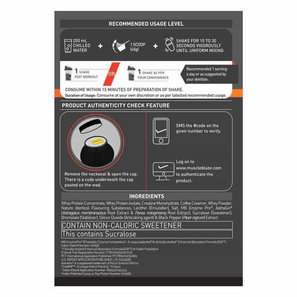 Muscleblaze Biozyme Whey Protein Pr With 30G Protein, 3G Creatine Monohydrate (Cookies & Cream, 2Kg)
