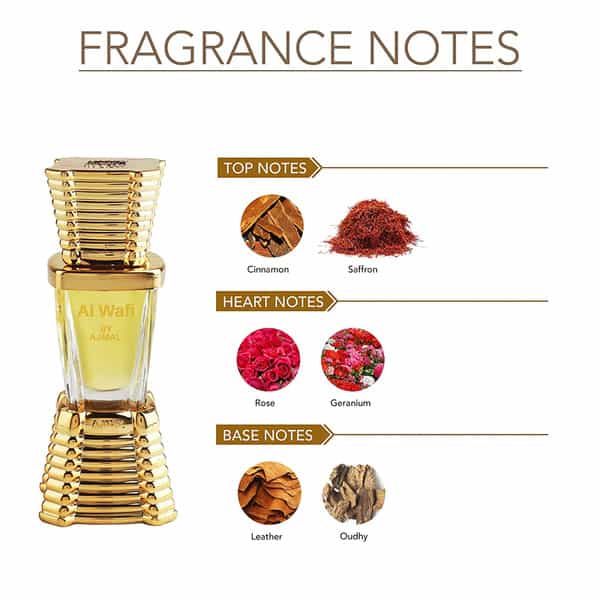 Ajmal Al-Wafi Concentrated Perfume Oil 10Ml Attar For Men & Women + 2 Parfum Testers