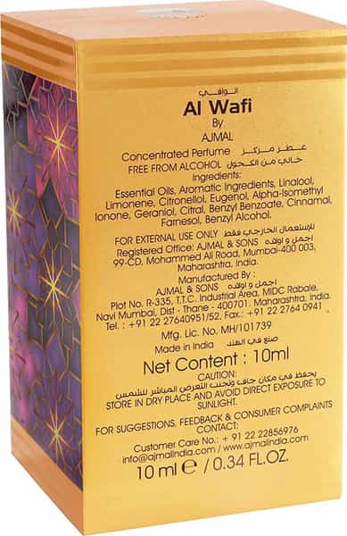 Ajmal Al-Wafi Concentrated Perfume Oil 10Ml Attar For Men & Women + 2 Parfum Testers