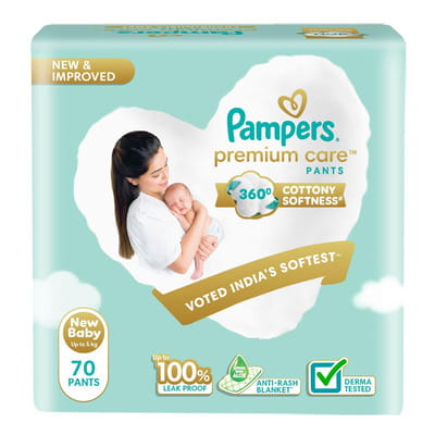 Pampers Premium Care New Baby Diapers 70 Count