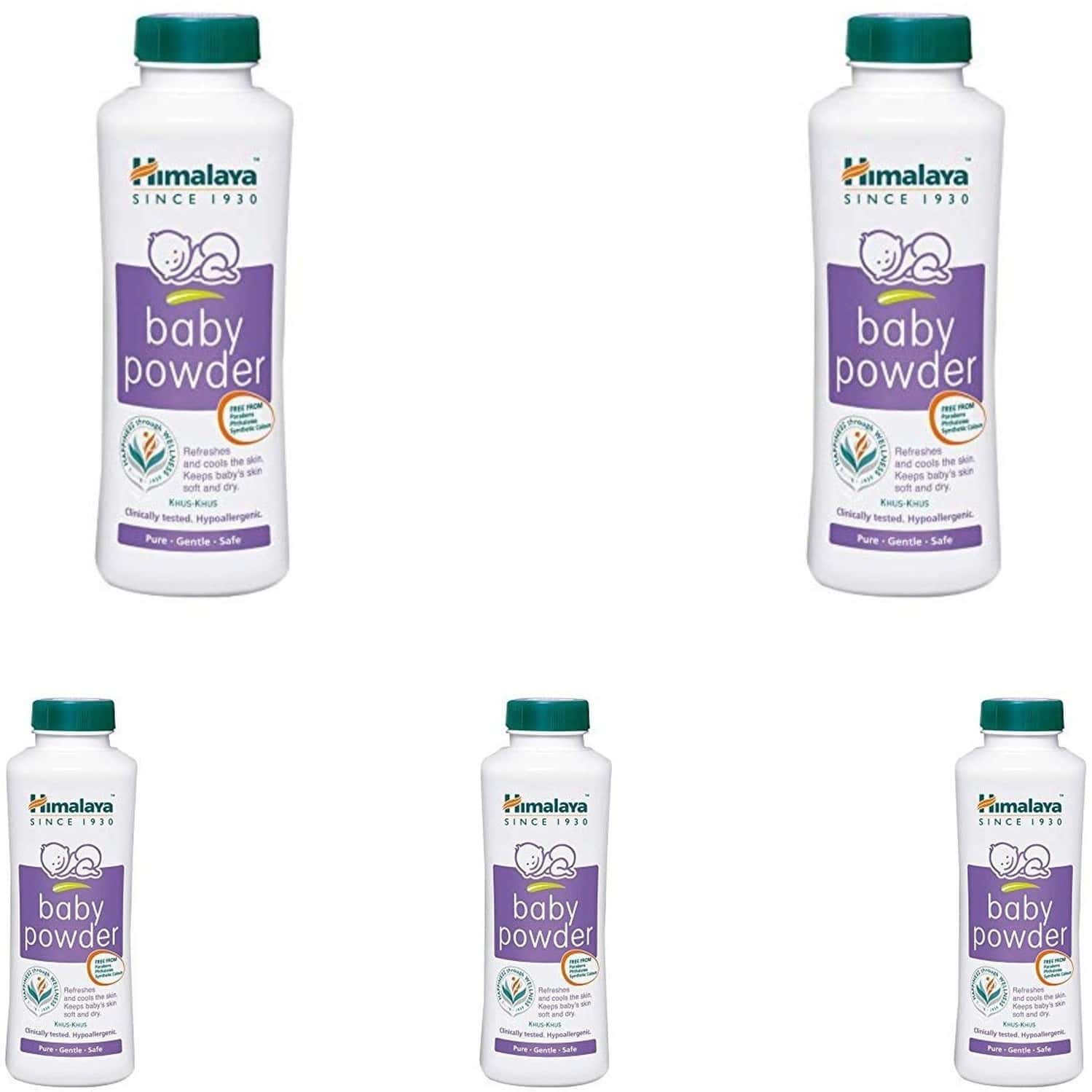 Himalaya Baby Powder (Pack Of 5) (5 X 400 G)