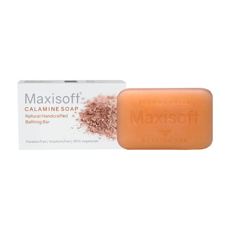 Maxisoft Calamine | Natural Handcrafted | Bathing Bar | 75 Gm | Pack Of 6