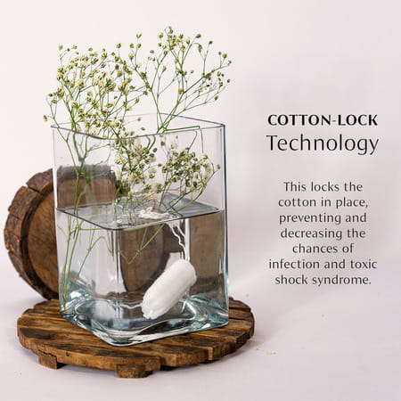 Cambio 100% Cotton Tampon With Applicator For Medium Flow Pack Of 1 (36 Pieces) Super