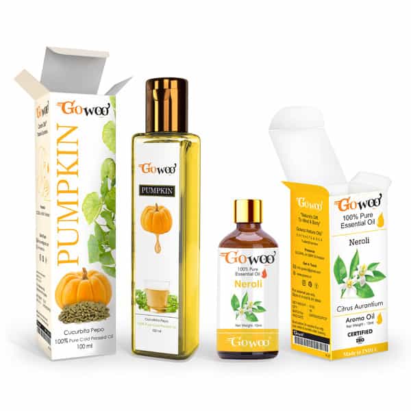 Pack Of 2 Neroli Essential Oil & Pumpkin Seed Carrier Oil - 100% Natural Therapeutic Grade