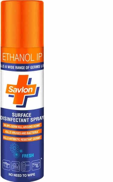 Savlon Surface Disinfectant Spray Sanitizer Germ Protection On Hard & Soft Surfaces 290G (400 Ml)