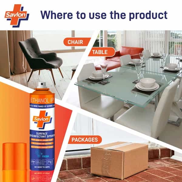 Savlon Surface Disinfectant Spray Sanitizer Germ Protection On Hard & Soft Surfaces 290G (400 Ml)