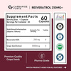Carbamide Forte Resveratrol With Grape Seed Extract | For Max Absorption - 60 Veg Capsules