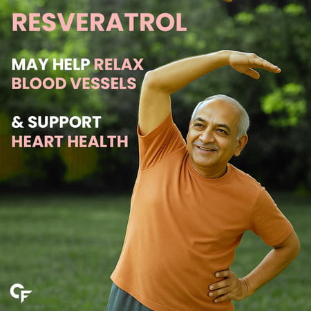 Carbamide Forte Resveratrol With Grape Seed Extract | For Max Absorption - 60 Veg Capsules