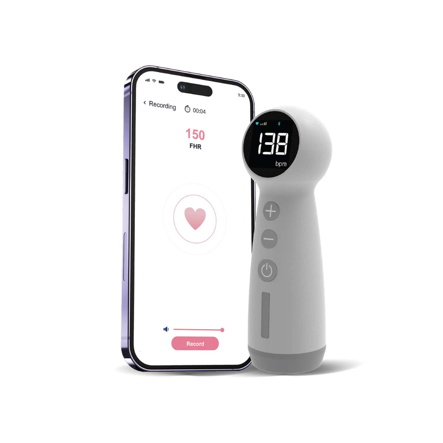 Janitri Keyar Echo Smart Fetal Doppler Rechargeable Handheld Device For Expecting Moms (18 Weeks+)