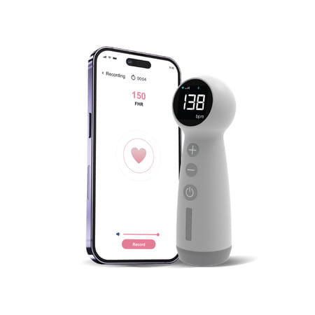 Janitri Keyar Echo Smart Fetal Doppler Rechargeable Handheld Device For Expecting Moms (18 Weeks+)