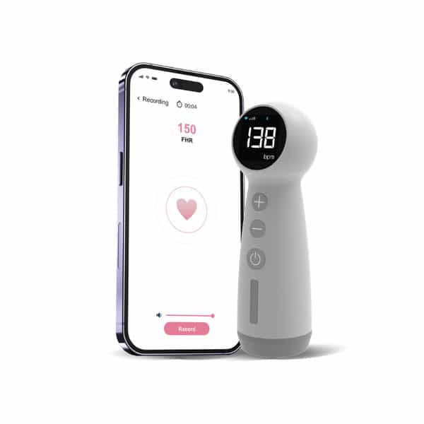 Janitri Keyar Echo Smart Fetal Doppler Rechargeable Handheld Device For Expecting Moms (18 Weeks+)