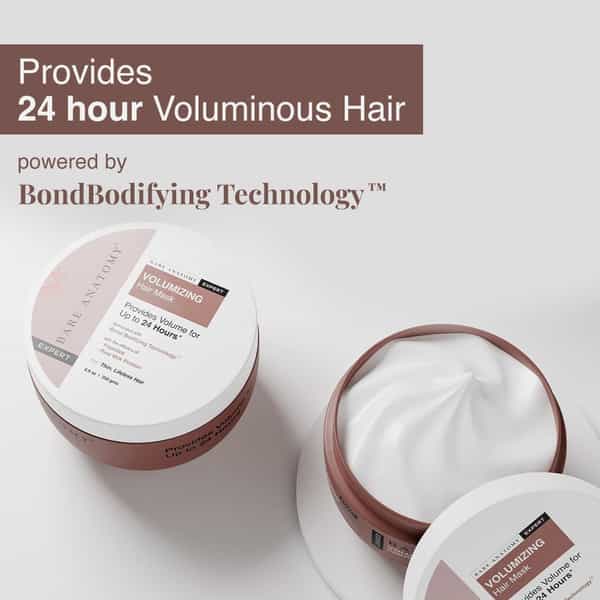 Bare Anatomy Volumizing Hair Mask | Peptides & Rice Milk | Get Thin To Thicker | Healthy Hair 250Gm