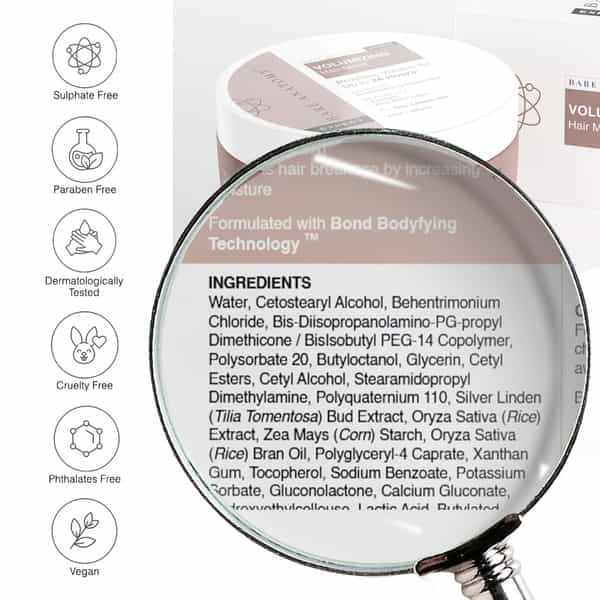 Bare Anatomy Volumizing Hair Mask | Peptides & Rice Milk | Get Thin To Thicker | Healthy Hair 250Gm